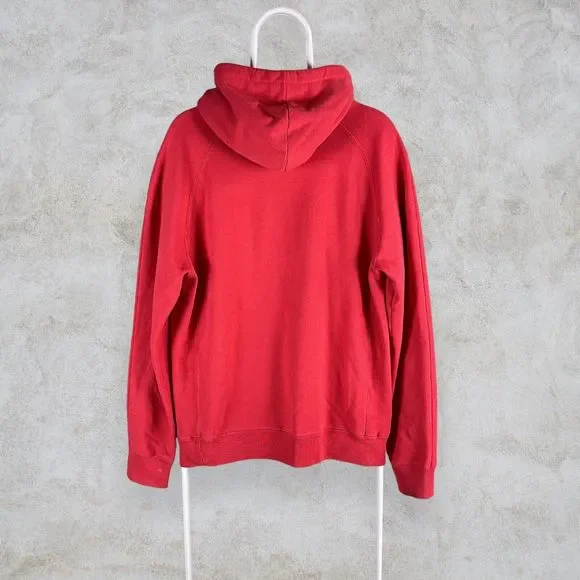 Champion by Wood Wood Hoodie Red Reverse Weave Heavyweight Mens Medium - Picture 4 of 5